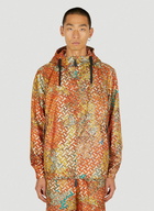 Monogram Map Hooded Jacket in Orange