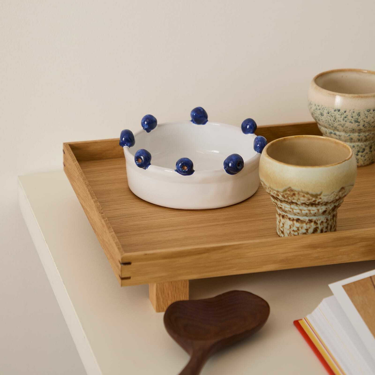 The Conran Shop Puglia Blueberry Serving Bowl in White 
