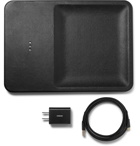 Courant - Catch 3 Pebble-Grain Leather Wireless Charging Dock - US 2-Pin Plug - Black
