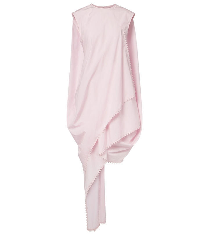 Photo: Jacquemus Traversin asymmetric cotton poplin minidress