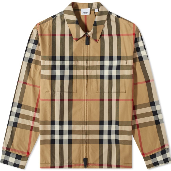 Photo: Burberry Men's Willmoore Shirt Jacket in Archive Beige Check