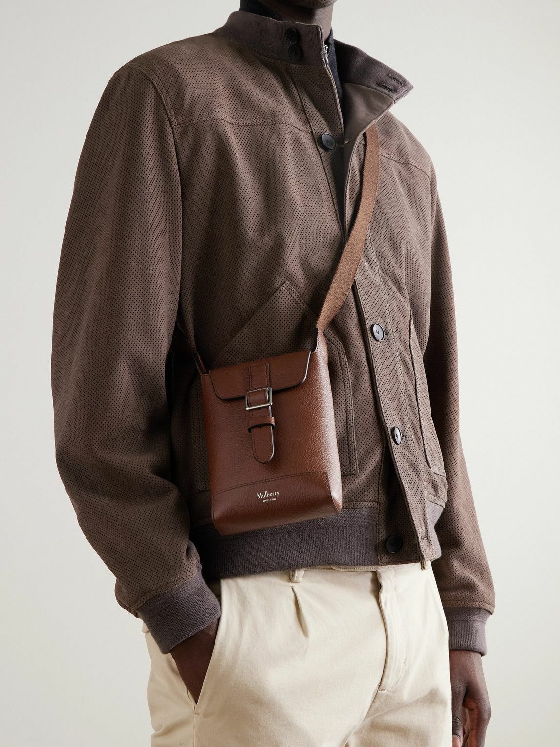 Mulberry - Chiltern Full-Grain Legacy NVT Leather Phone Pouch