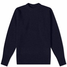 Anonymous Ism Men's Randome Knit Mock Neck Knit in Navy