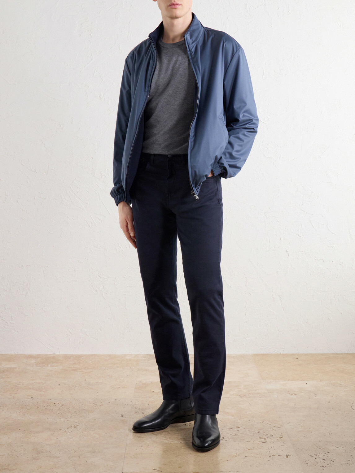 Canali - Water-Repellent Wind-Proof Shell Jacket - Blue