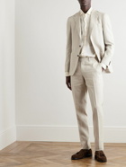 Canali - Slim-Fit Straight-Leg Linen Suit Trousers - Gray