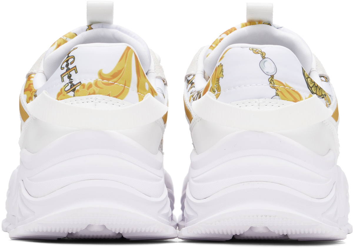 Versace Jeans Couture White Hiker Low Top Sneakers