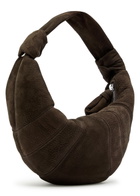 Lemaire Fortune Croissant Mini Nubuck Leather Shoulder bag - Dark Brown - One Size