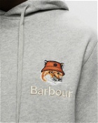 Barbour Barbour X Maison Kitsune Fox Head Hoodie Grey - Mens - Sweatshirts