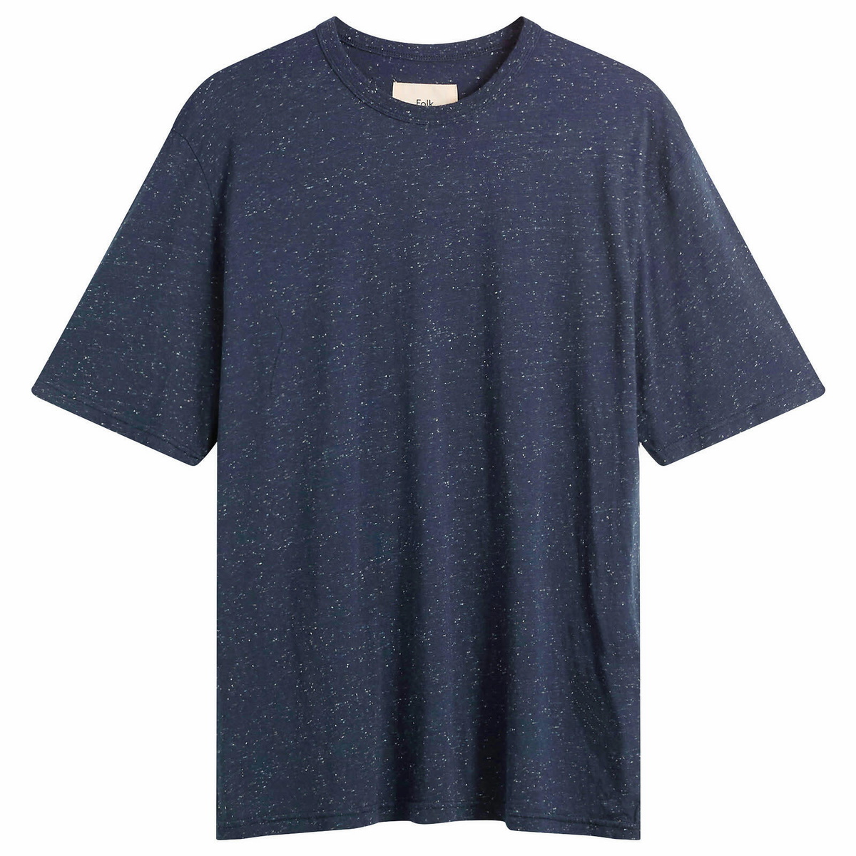 Folk Men's Relaxed Assembly T-Shirt in Navy Nep