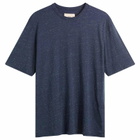 Folk Men's Relaxed Assembly T-Shirt in Navy Nep
