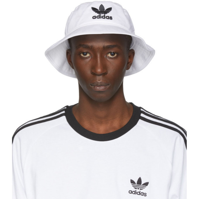 White adidas bucket store hat