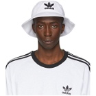 adidas Originals White and Black Adicolor Bucket Hat