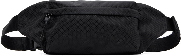 Photo: Hugo Black Embossed-Logo Belt Bag
