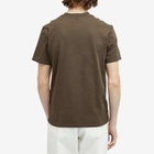 AMI Paris Men's Small A Heart T-Shirt in Dark Coffee