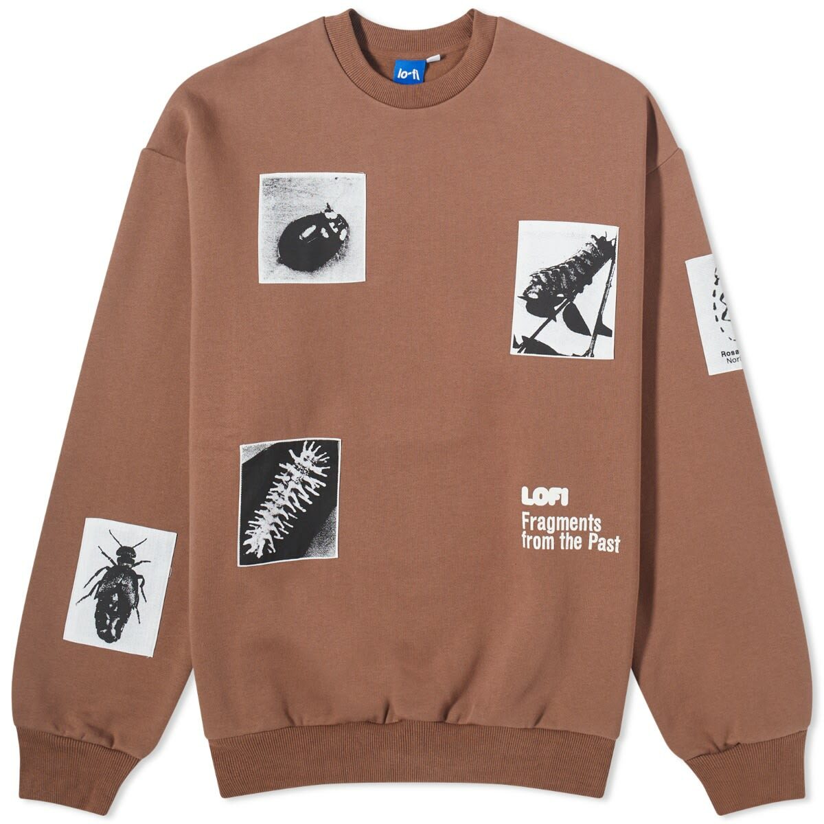Lo-Fi Men's Fragment Crew Sweat in Bark