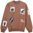 Lo-Fi Men's Fragment Crew Sweat in Bark