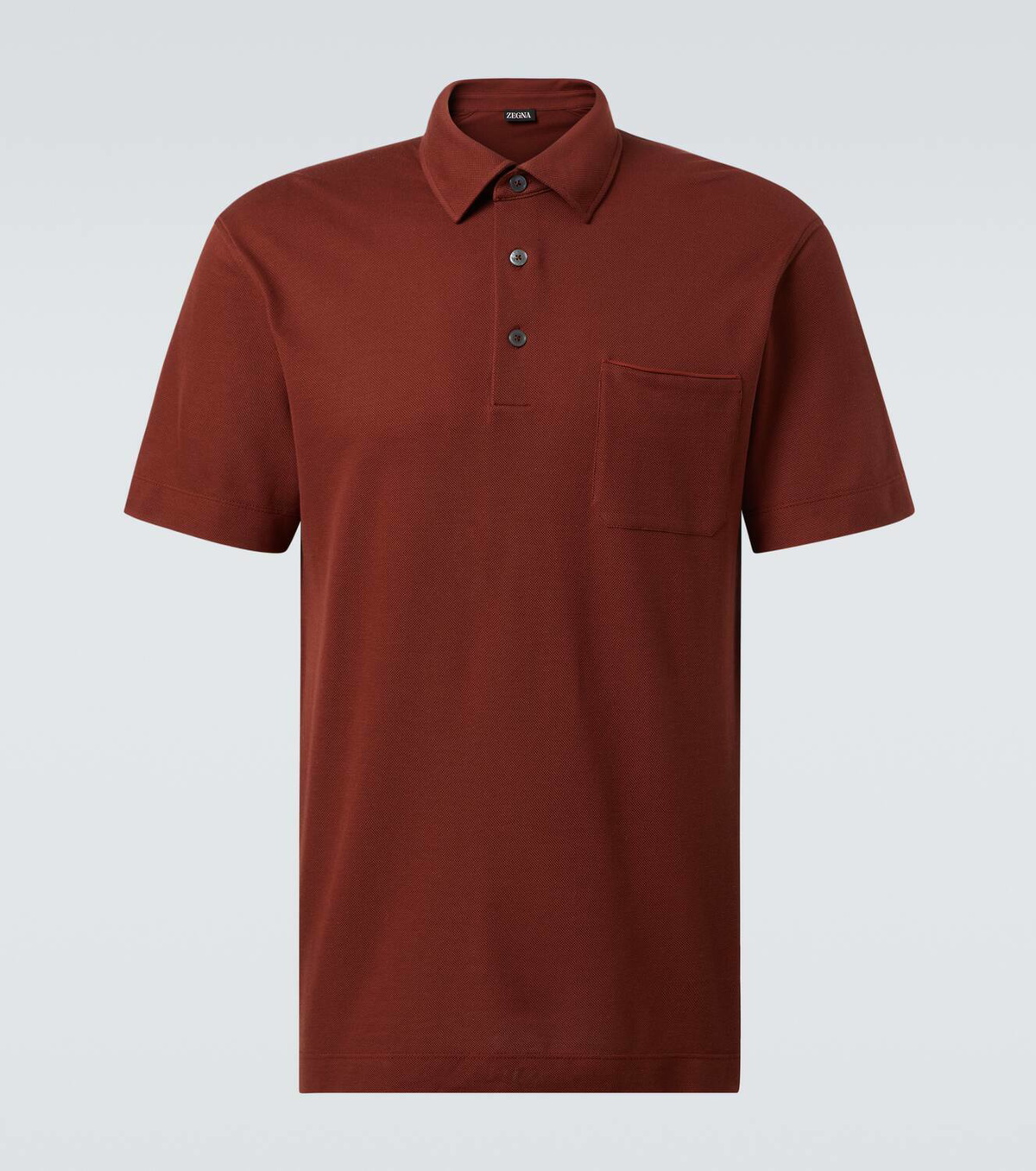 Zegna Piqué Cotton Polo Shirt