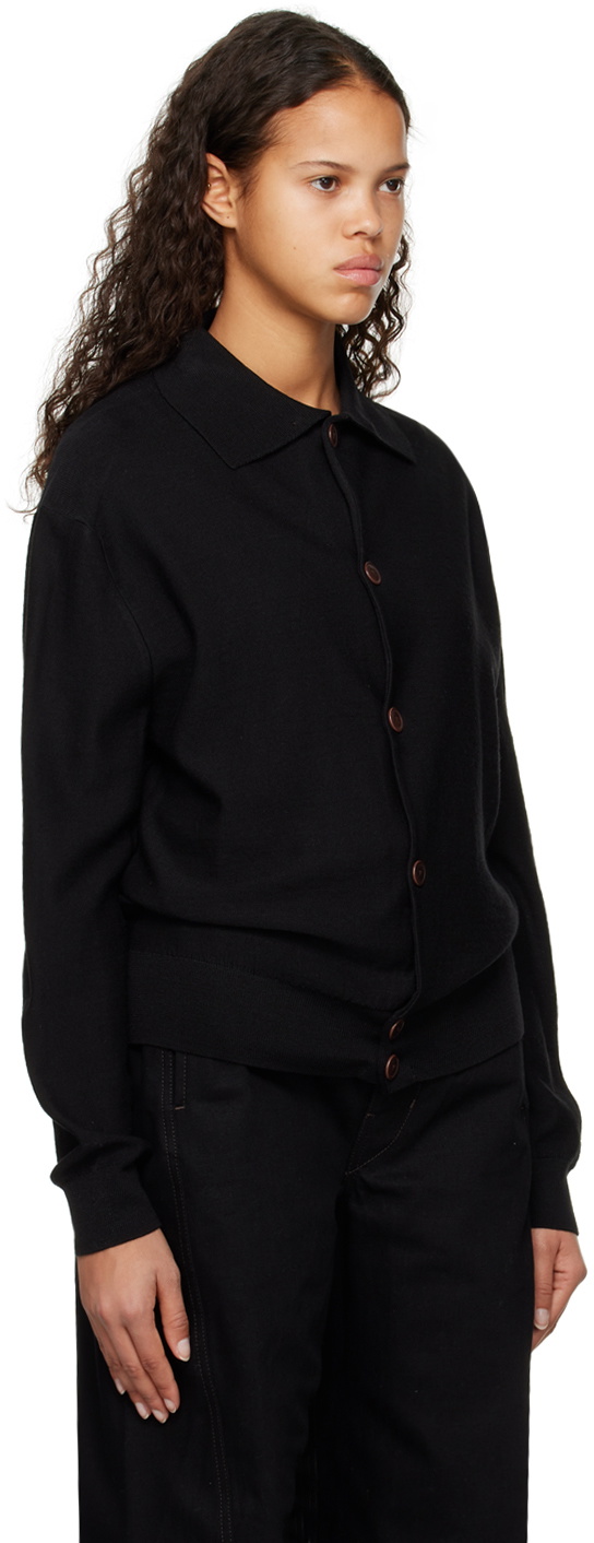 トップス Lemaire convertible collar cardigan M Lemaire Convertible Collar Cardigan - Black | Garmentory