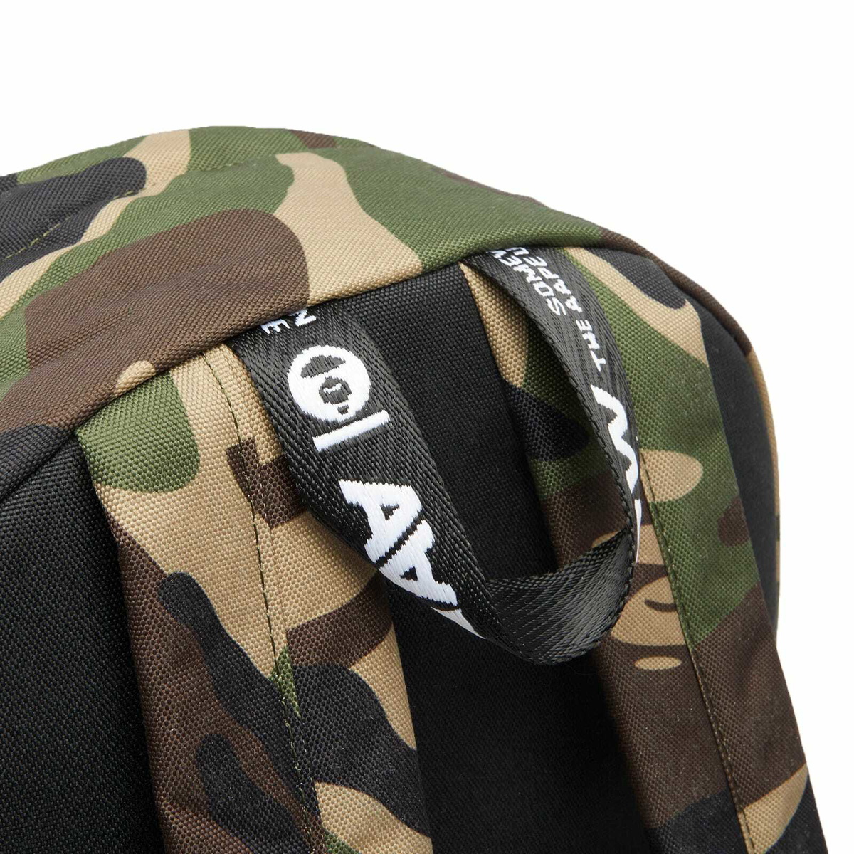 Men's AAPE Nylon Backpack in Green AAPE by A Bathing Ape Men's AAPE Nylon Backpack in Green AAPE by A Bathing Ape
