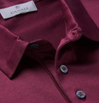 Canali - Cotton-Jersey Polo Shirt - Burgundy