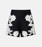 Simkhai Sammi embroidered linen-blend shorts