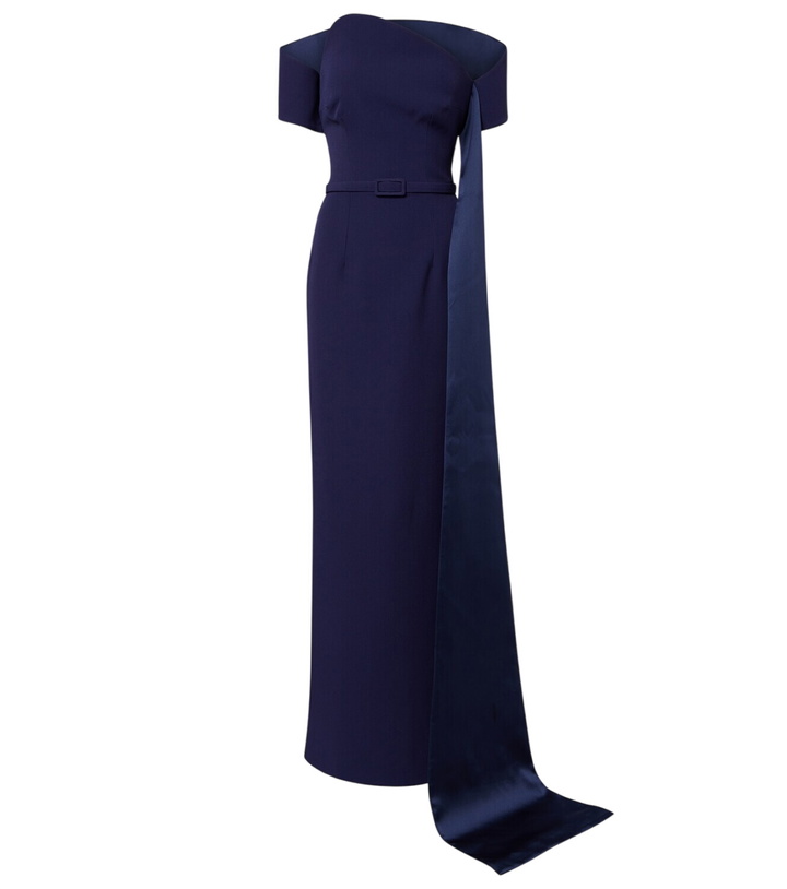 Photo: Safiyaa Giorgia off-shoulder crêpe gown