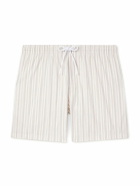 Loro Piana - Daneu Straight-Leg Mid-Length Striped Swim Shorts - Neutrals