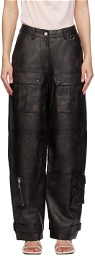 REMAIN Birger Christensen SSENSE Exclusive Brown Leather Pants