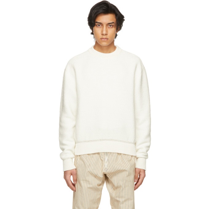Photo: System White Cotton Knit Sweater