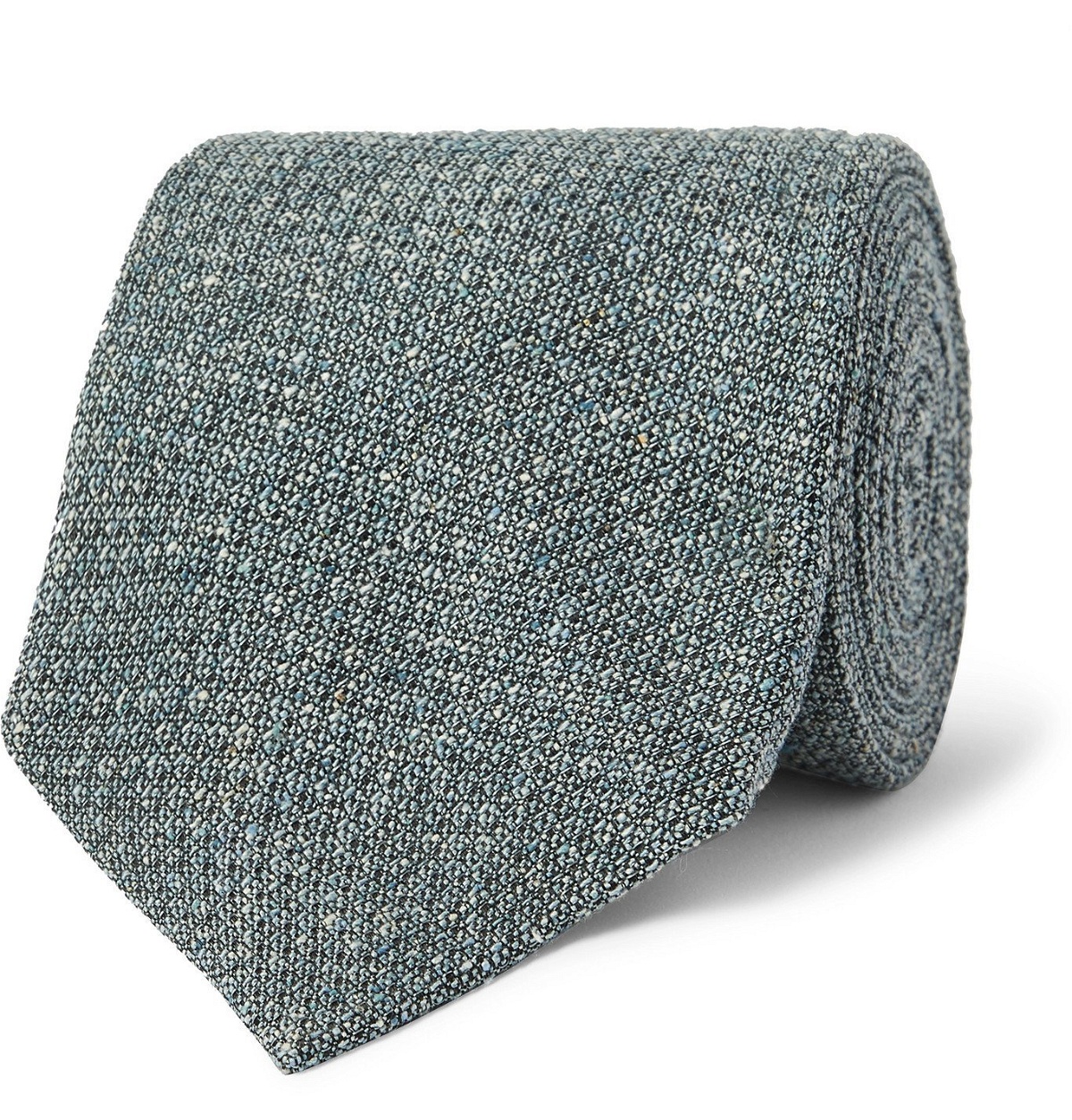 Photo: Purdey - Silk-Jacquard Tweed Tie - Blue