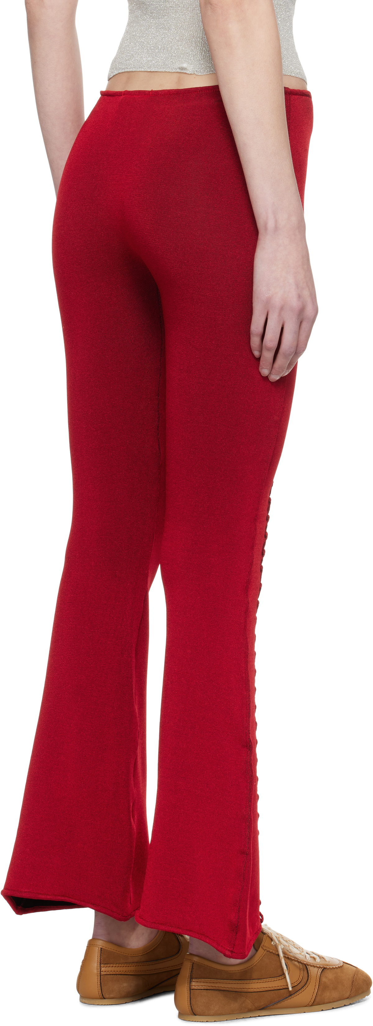 Isa Boulder SSENSE Exclusive Red Suture Front Lounge Pants