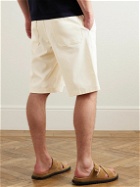 Theory - Lucas Ossendrijver Straight-Leg Stretch-Cotton Twill Shorts - White