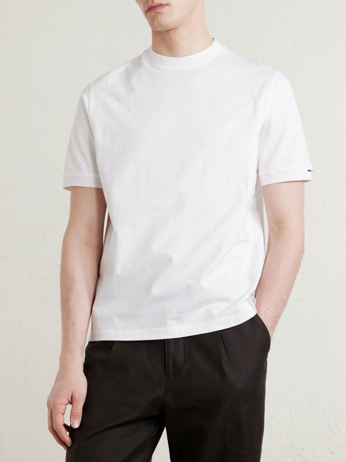 Canali - Cotton-Jersey T-Shirt - White
