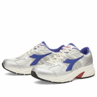 Diadora Men's Mythos Star Metallic Sneaker in Recycled White/Imperial Blue