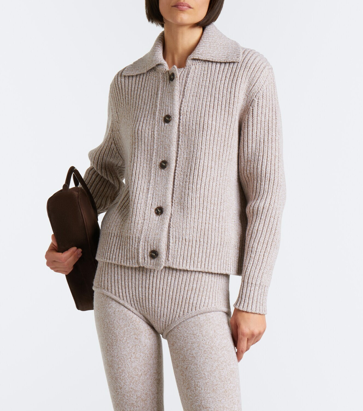 Magda Butrym Ribbed-knit wool shorts
