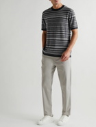 Mr P. - Striped Merino Wool T-Shirt - Gray