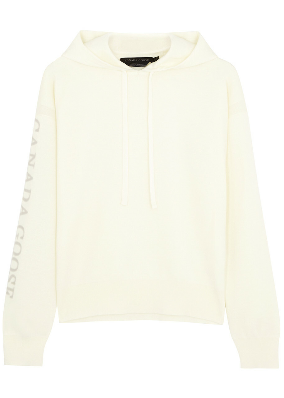 Canada Goose Belleville Hooded Wool Sweatshirt, Cream, Sweatshirt