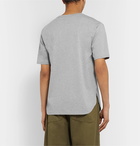 nonnative - Logo-Embroidered Mélange Cotton-Jersey T-Shirt - Gray