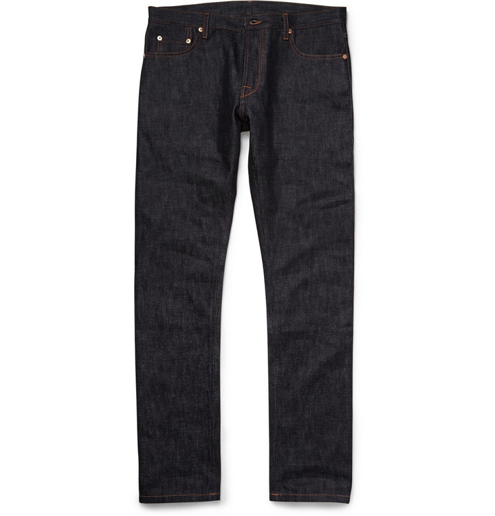 Photo: VALENTINO - Tapered Selvedge Denim Jeans - Blue