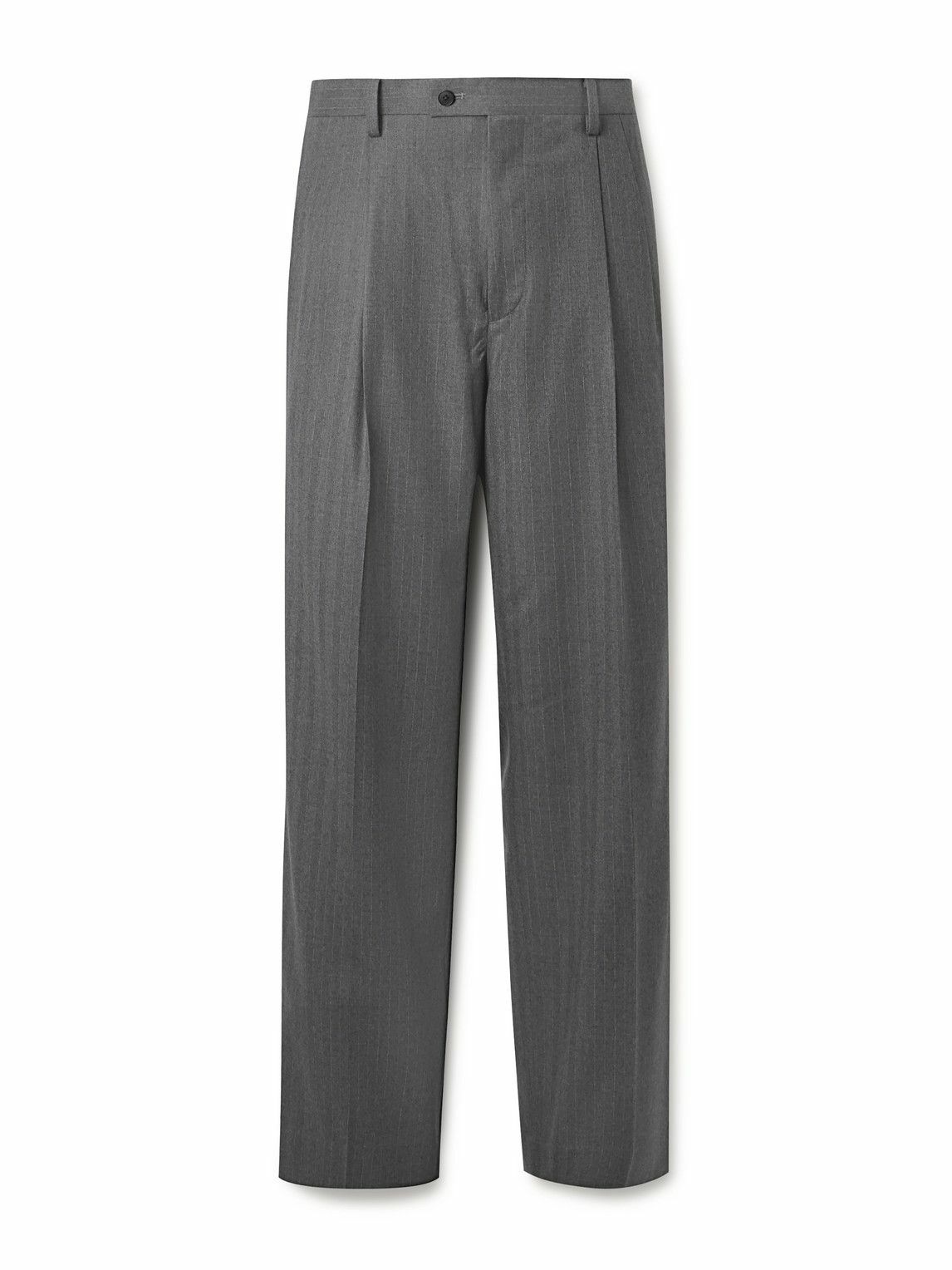 Auralee - Wide-Leg Pleated Pinstriped Wool-Flannel Suit