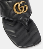 Gucci GG Marmont 55 leather thong sandals