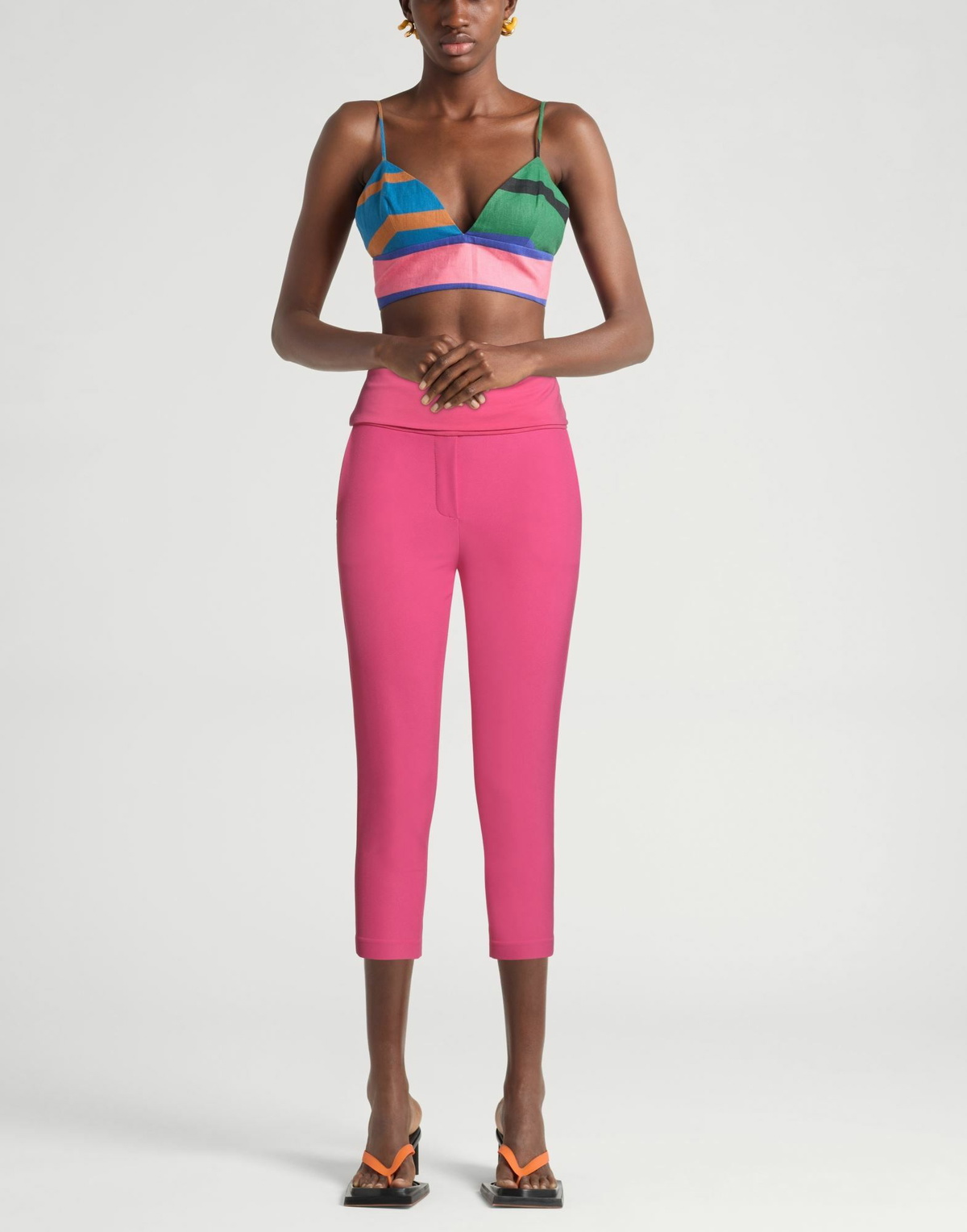 Manila Grace Womens Pants in Fuchsia