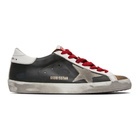 Golden Goose Black and Khaki Superstar Sneakers