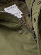 VISVIM - Krupa Wool and Linen-Blend Gabardine Hooded Field Jacket - Green