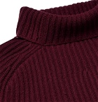 Acne Studios - Kally Ribbed Wool Rollneck Sweater - Burgundy