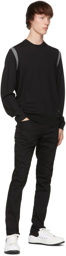 Alexander McQueen Black & Grey Wool Stripe Sweater