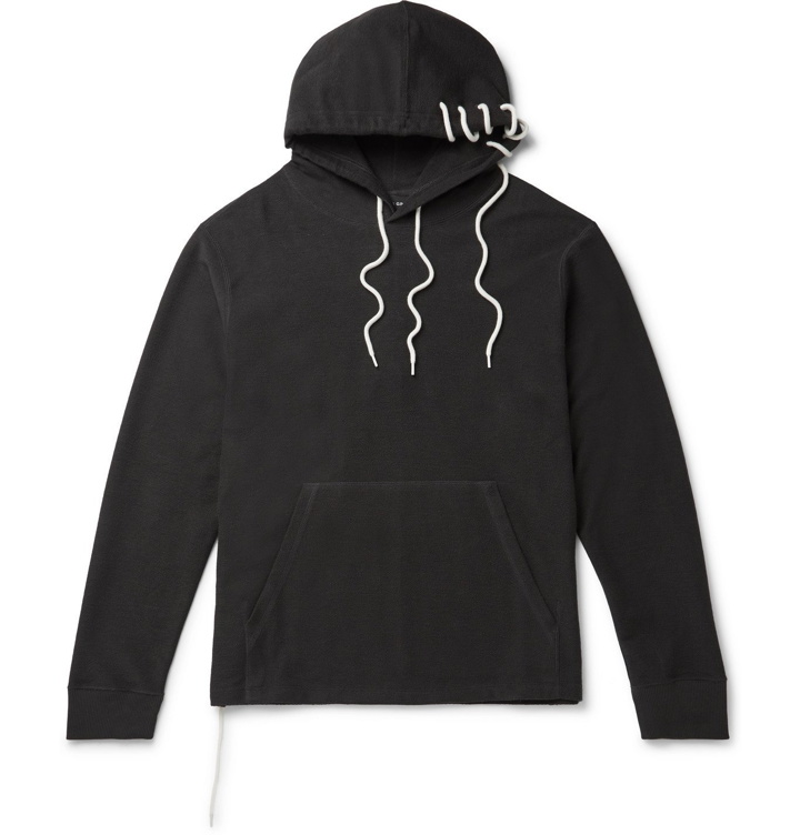 Photo: Craig Green - Lace-Detailed Loopback Cotton-Blend Jersey Hoodie - Black