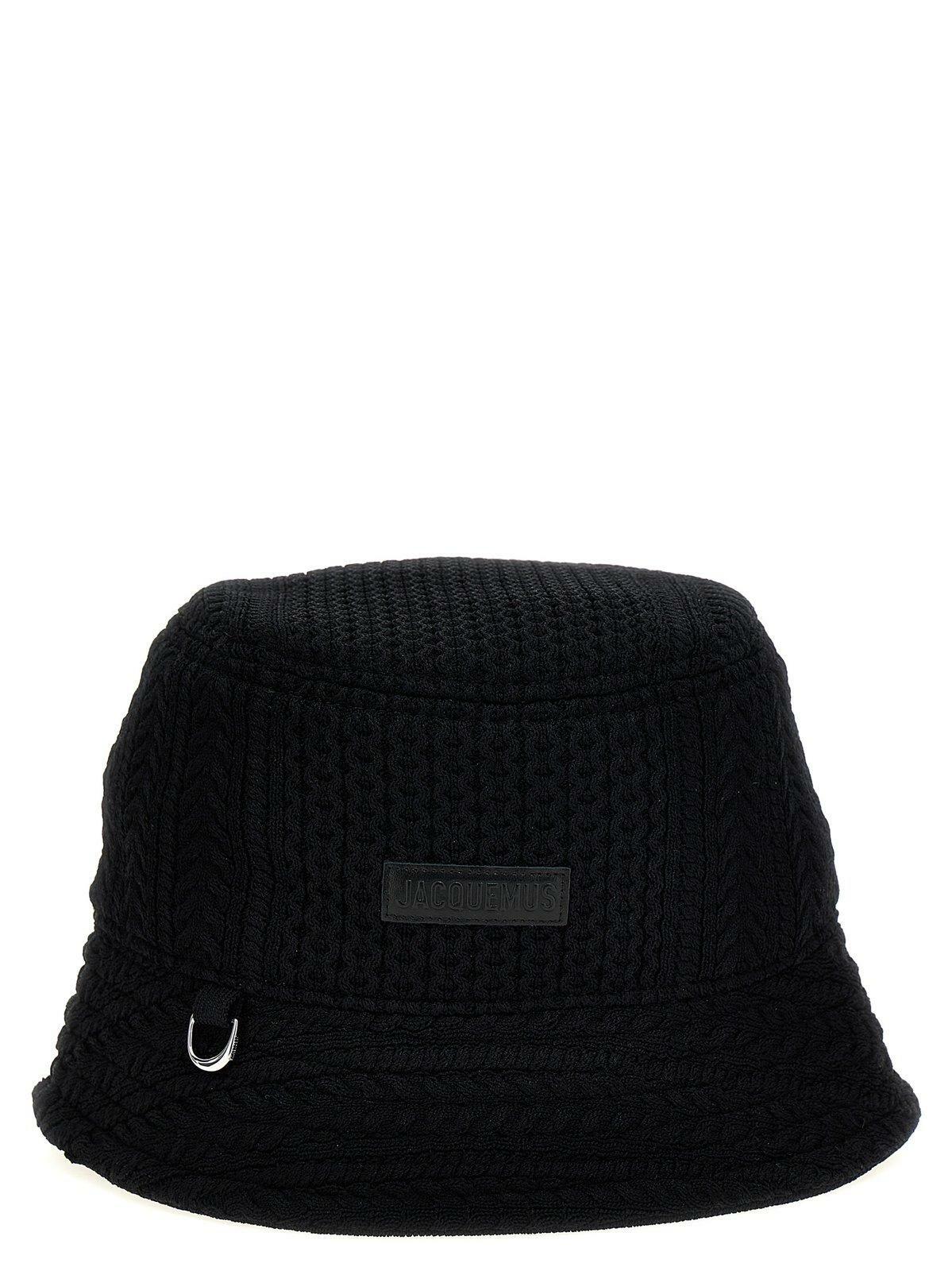Jacquemus Men's Script Logo Cap in Black Jacquemus