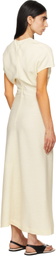 TOTEME Off-White Slouch Waist Crinkled Midi Dress