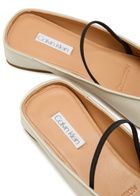 Calvin Klein Kate Silk-satin Slingback Ballet Flats Ivory